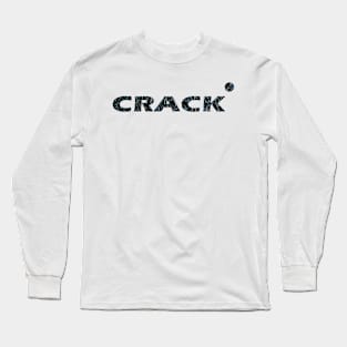 crack text t-shirt Long Sleeve T-Shirt